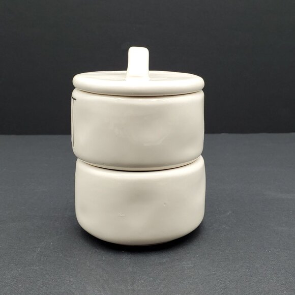 Rae Dunn Salt & Pepper Stacking Cellars Salt Pepper Stackable Cellar Set - Picture 6 of 8